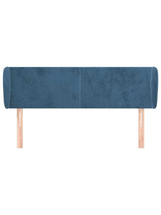 Voodipeats servadega, tumesinine, 147x23x78/88 cm, samet
