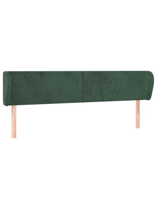 Voodipeats servadega, tumeroheline, 163x23x78/88 cm, samet