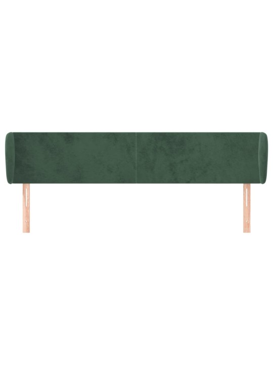 Voodipeats servadega, tumeroheline, 163x23x78/88 cm, samet