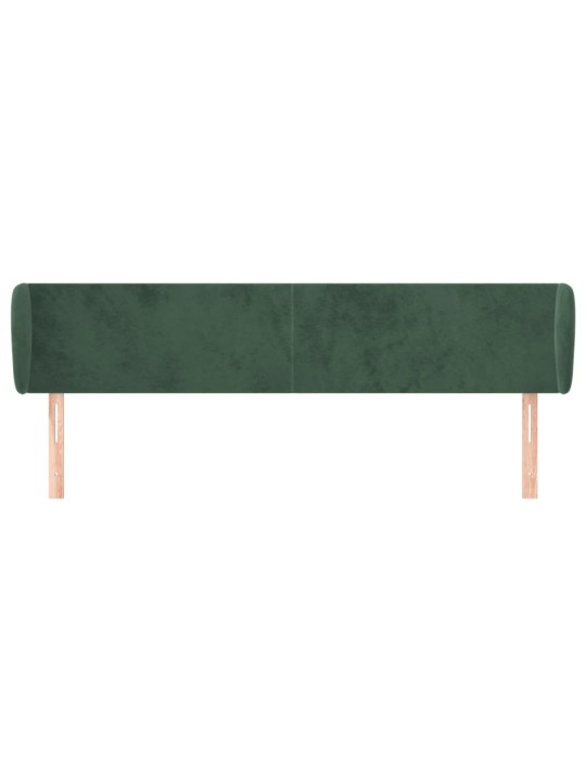 Voodipeats servadega, tumeroheline, 183x23x78/88 cm, samet