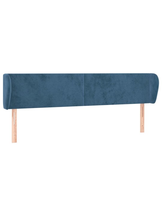 Voodipeats servadega, tumesinine, 183x23x78/88 cm, samet