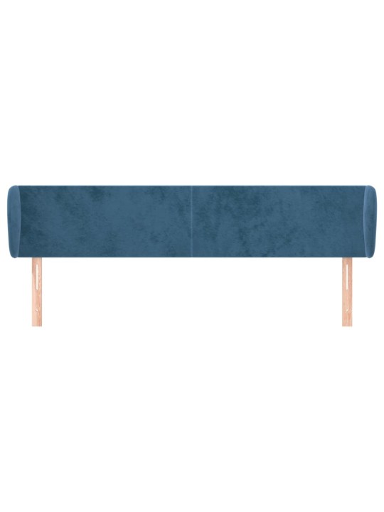 Voodipeats servadega, tumesinine, 183x23x78/88 cm, samet