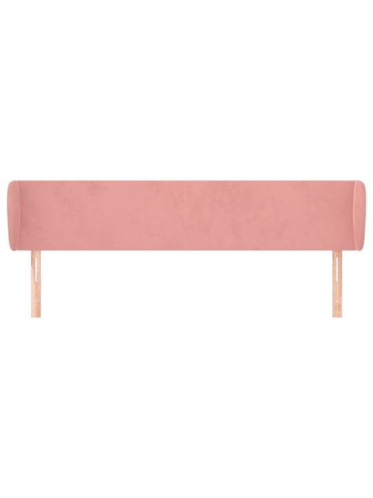 Voodipeats servadega, roosa, 203x23x78/88 cm, samet