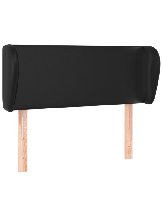 Voodipeats servadega, must, 83x23x78/88 cm, kunstnahk