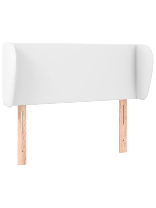Voodipeats servadega, valge, 83x23x78/88 cm, kunstnahk