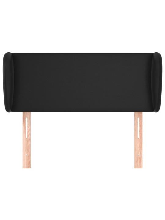 Voodipeats servadega, must, 103x23x78/88 cm, kunstnahk