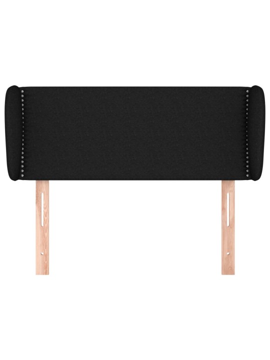 Voodipeats servadega, must, 93x23x78/88 cm, kangas