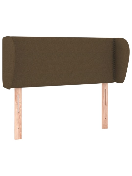Voodipeats servadega, tumepruun, 103x23x78/88 cm, kangas