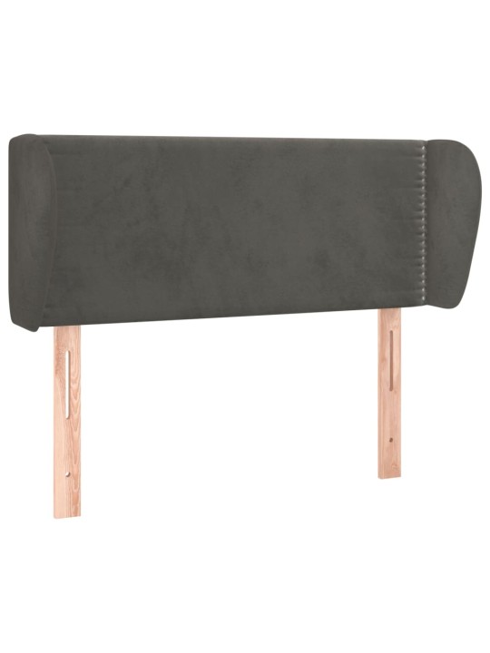 Voodipeats servadega, tumehall, 93x23x78/88 cm, samet