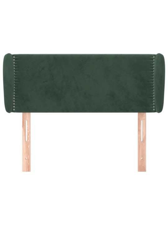 Voodipeats servadega, tumeroheline, 93x23x78/88 cm, samet