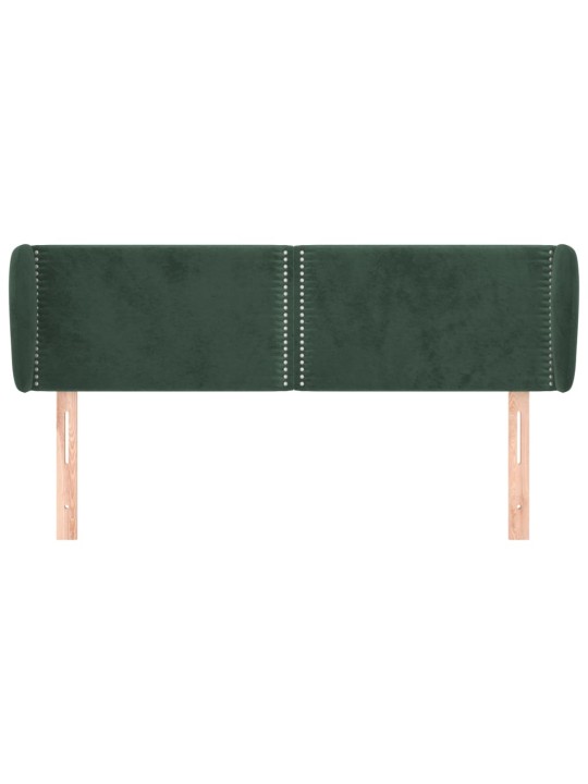 Voodipeats servadega, tumeroheline, 147x23x78/88 cm, samet
