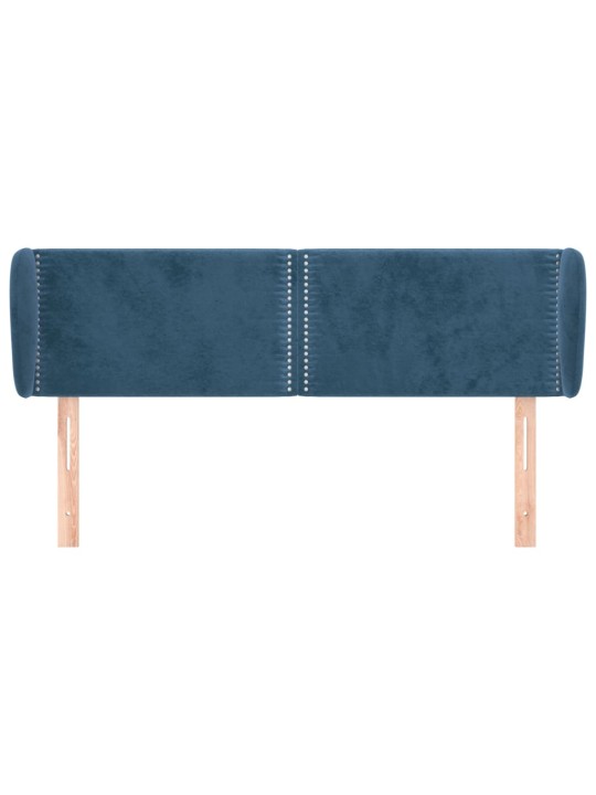 Voodipeats servadega, tumesinine, 147x23x78/88 cm, samet