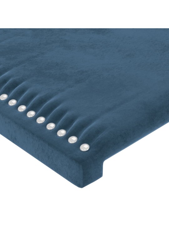 Voodipeats servadega, tumesinine, 163x23x78/88 cm, samet