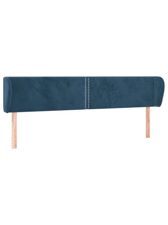 Voodipeats servadega, tumesinine, 183x23x78/88 cm, samet