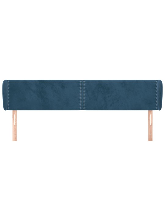 Voodipeats servadega, tumesinine, 183x23x78/88 cm, samet