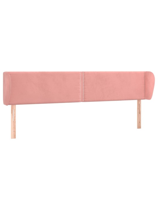 Voodipeats servadega, roosa, 183x23x78/88 cm, samet