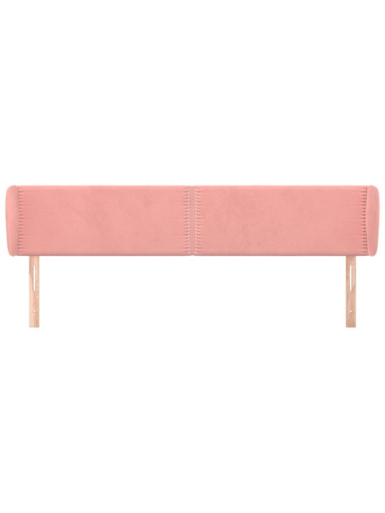 Voodipeats servadega, roosa, 183x23x78/88 cm, samet