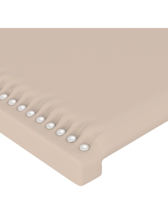 Voodipeats servadega, cappuccino, 203x23x78/88 cm, kunstnahk