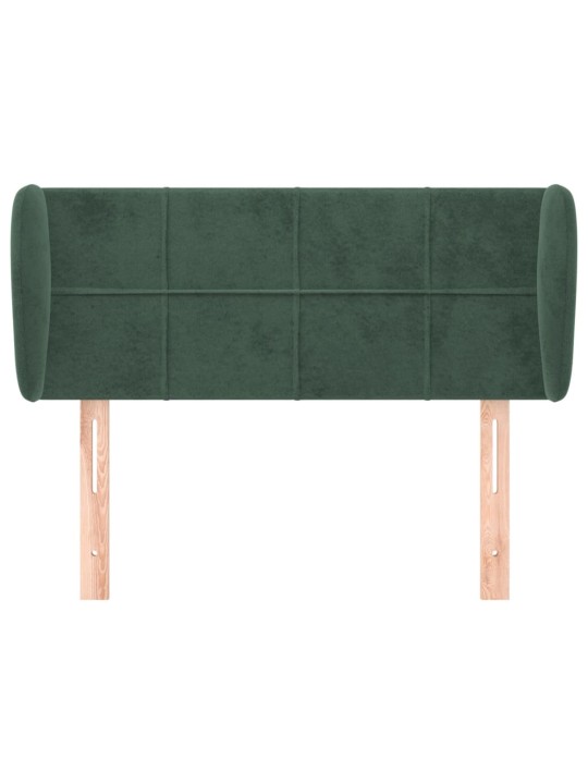 Voodipeats servadega, tumeroheline, 93x23x78/88 cm, samet