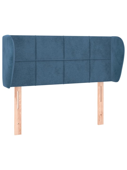 Voodipeats servadega, tumesinine, 93x23x78/88 cm, samet