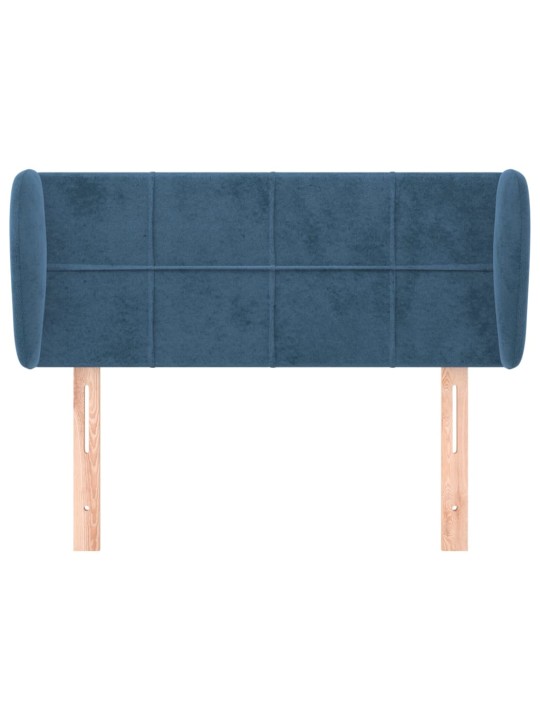Voodipeats servadega, tumesinine, 93x23x78/88 cm, samet