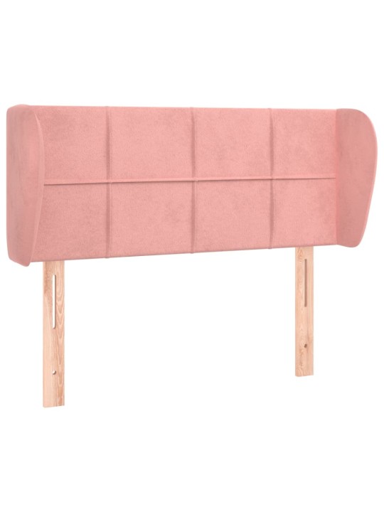 Voodipeats servadega, roosa, 93x23x78/88 cm, samet