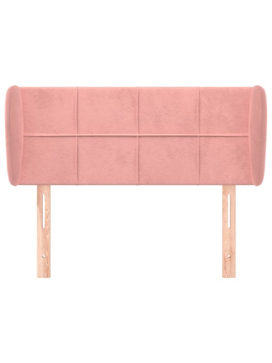 Voodipeats servadega, roosa, 93x23x78/88 cm, samet