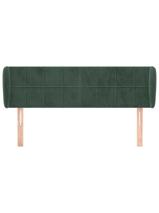 Voodipeats servadega, tumeroheline, 147x23x78/88 cm, samet