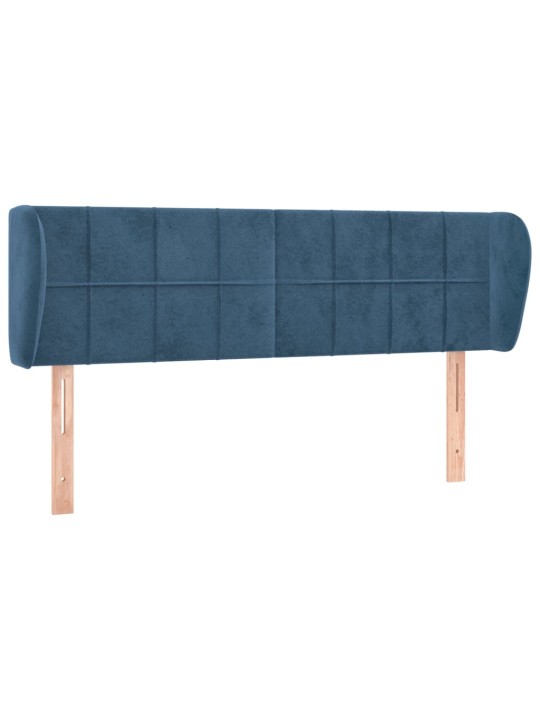 Voodipeats servadega, tumesinine, 147x23x78/88 cm, samet