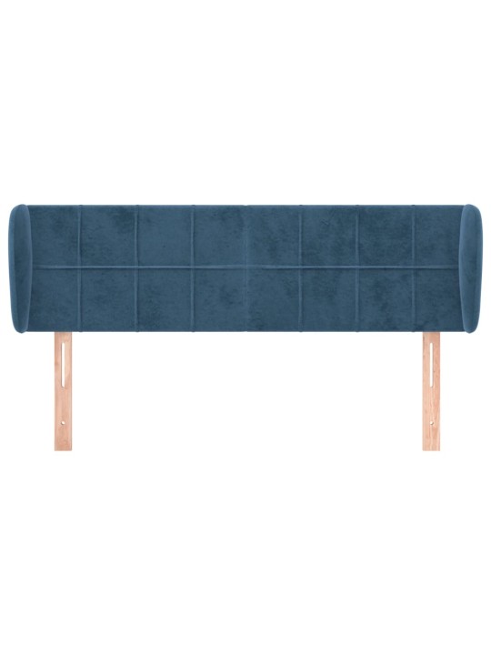 Voodipeats servadega, tumesinine, 147x23x78/88 cm, samet