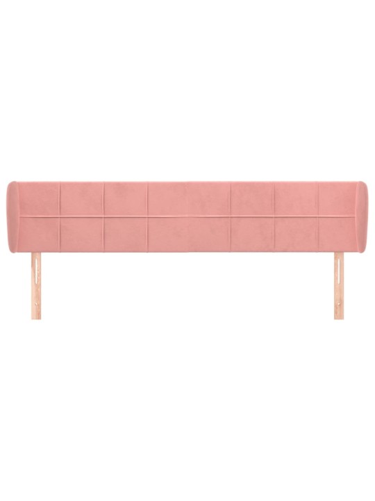 Voodipeats servadega, roosa, 163x23x78/88 cm, samet