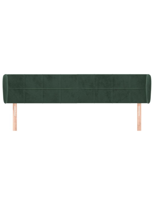 Voodipeats servadega, tumeroheline, 183x23x78/88 cm, samet
