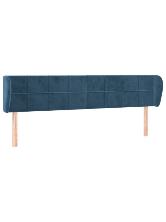 Voodipeats servadega, tumesinine, 183x23x78/88 cm, samet