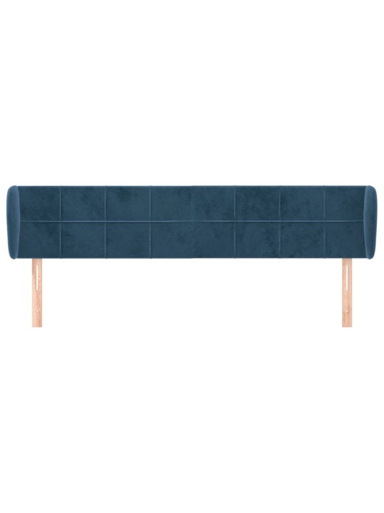 Voodipeats servadega, tumesinine, 183x23x78/88 cm, samet