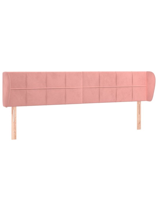 Voodipeats servadega, roosa, 183x23x78/88 cm, samet