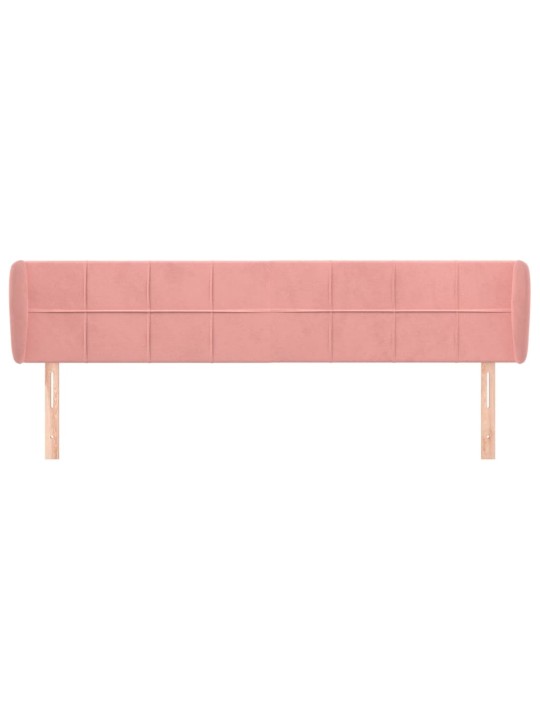 Voodipeats servadega, roosa, 183x23x78/88 cm, samet