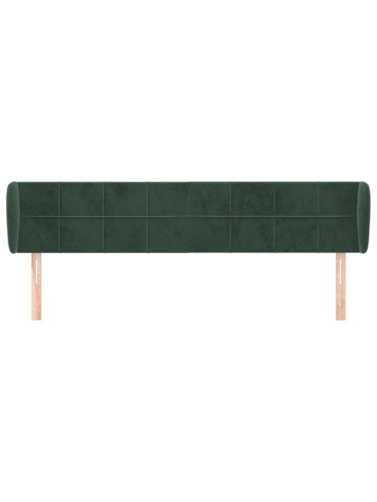 Voodipeats servadega, tumeroheline, 203x23x78/88 cm, samet