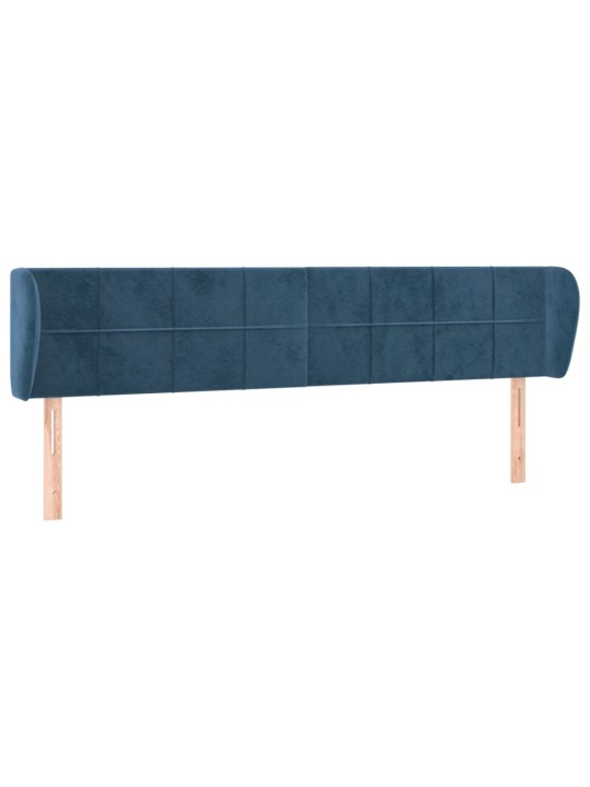 Voodipeats servadega, tumesinine, 203x23x78/88 cm, samet