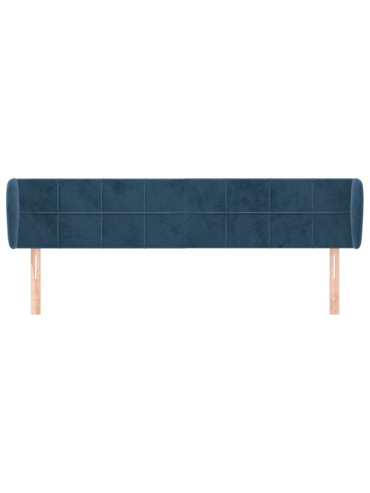 Voodipeats servadega, tumesinine, 203x23x78/88 cm, samet