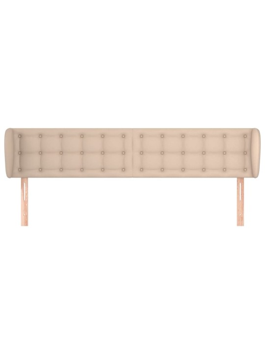 Voodipeats servadega, cappuccino, 203x23x78/88 cm, kunstnahk