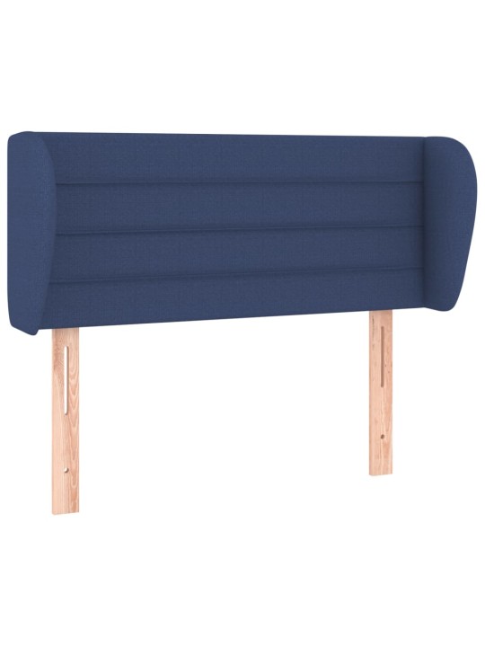 Voodipeats servadega, sinine, 93 x 23 x 78/88 cm, kangas