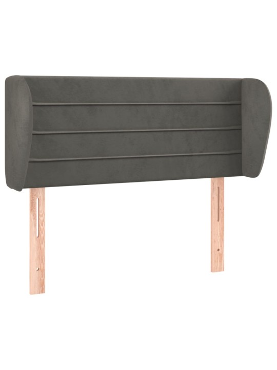 Voodipeats servadega, tumehall, 83x23x78/88 cm, samet