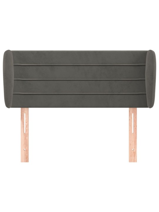 Voodipeats servadega, tumehall, 83x23x78/88 cm, samet