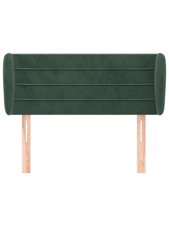 Voodipeats servadega, tumeroheline, 83x23x78/88 cm, samet