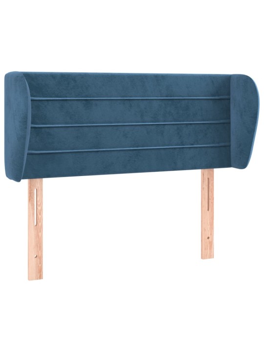 Voodipeats servadega, tumesinine, 103x23x78/88 cm, samet