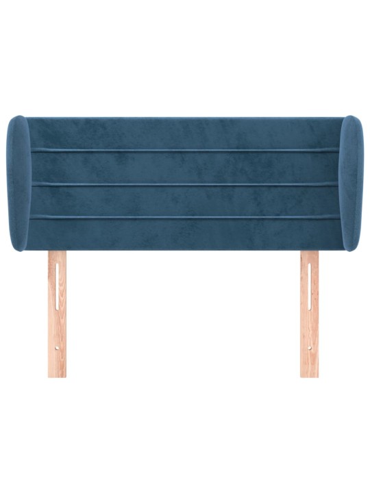 Voodipeats servadega, tumesinine, 103x23x78/88 cm, samet