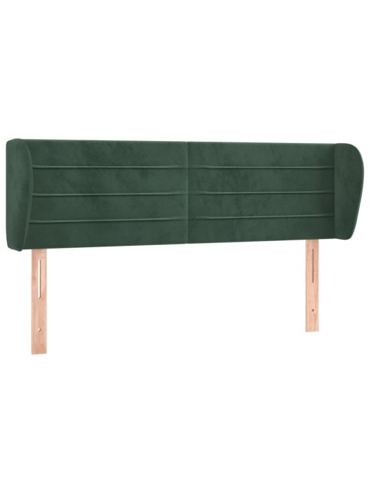 Voodipeats servadega, tumeroheline, 147x23x78/88 cm, samet
