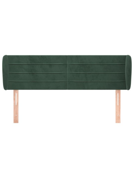 Voodipeats servadega, tumeroheline, 147x23x78/88 cm, samet