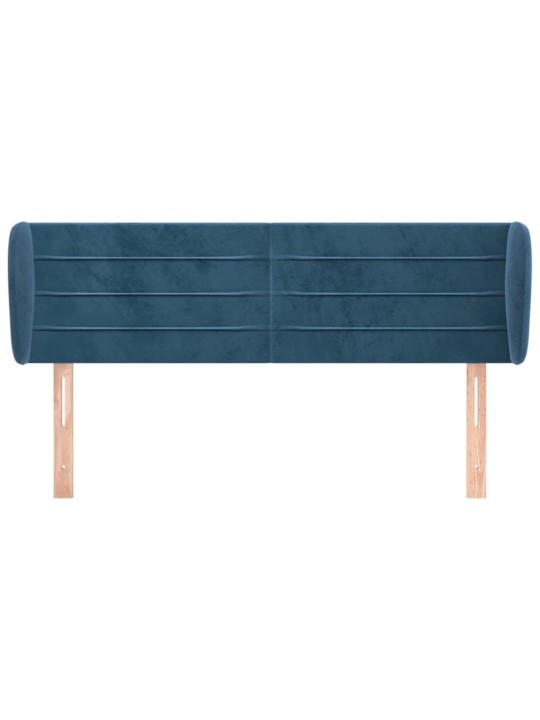Voodipeats servadega, tumesinine, 147x23x78/88 cm, samet