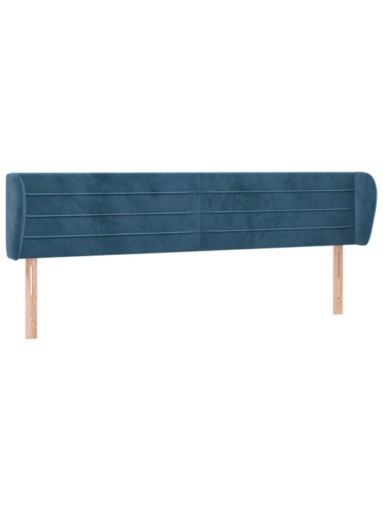 Voodipeats servadega, tumesinine, 183x23x78/88 cm, samet